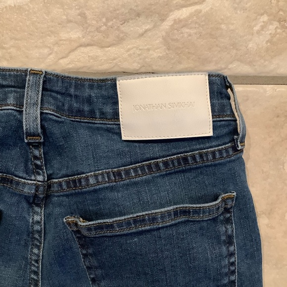 Jonathan Simkhai High Rise Denim Jeans - Picture 7 of 9